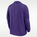 Sudadera universitaria Nike Dri-FIT de medio cierre para hombre LSU Sideline