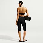 Nike One-sports-BH med innlegg, middels støtte og halterneck til dame