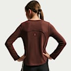 Playera de correr de manga larga Dri-FIT para niña talla grande Nike Tempo