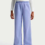 Pants con dobladillo abierto para niña Nike Sportswear Studio Fleece