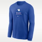 Playera universitaria de manga larga Nike Dri-FIT para hombre Kentucky Sideline