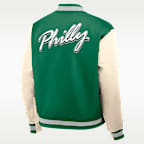 Philadelphia Eagles Rewind Legacy Men's Nike NFL Full-Snap Bomber Jacket