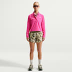 Playera de trail running de manga larga con botones para mujer ACG "Aireez"