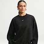 Nike Studio Fleece mittelschweres Material Oversize-Rundhalsshirt (Damen)