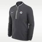 Miami Dolphins Logo Victory Men's Nike Dri-FIT NFL 1/2-Zip Long-Sleeve Top