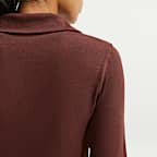 Polo cropped ajustado de manga larga para mujer Nike Sportswear