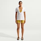 Top a manica corta con scollo a V NikeSKIMS Performance in misto cotone – Donna