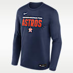 Houston Astros Authentic Collection Team Issue Men's Nike Dri-FIT MLB Long-Sleeve T-Shirt