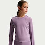 Nike Mavn Girls' Dri-FIT Ribbed Long-Sleeve Top