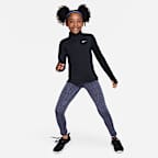 Nike Girls' Dri-FIT Long-Sleeve 1/4-Zip Top