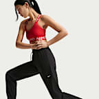 Pants de tejido Woven Dri-FIT de tiro medio de largo completo para mujer Nike Pro