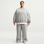 Sudadera de cuello redondo oversized para mujer (talla grande) Nike Studio Fleece Medium Weight