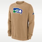 Seattle Seahawks Swing Pass Rewind Club Men's Nike NFL Pullover Crew