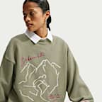 Nike Studio Fleece Medium Weight Women's Oversized Crew