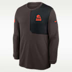 Cleveland Browns Sideline Coach Men's Nike Dri-FIT NFL Long-Sleeve Top