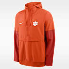 Chamarra universitaria Nike con gorro de medio cierre para hombre Clemson Anorak
