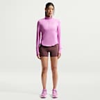 나이키 스위프트 여성 드라이 핏 UV 쿼터집 러닝 탑