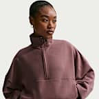 Playera Dri-FIT oversized de medio cierre para mujer Nike 24.7 ImpossiblySoft
