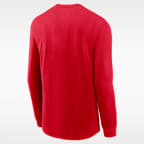 Playera de manga larga universitaria Nike Dri-FIT para hombre Ohio State Sideline