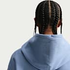 Fleecehuvtröja Nike Solo Swoosh med hel dragkedja för män