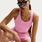 Débardeur de sport court avec brassière à maintien normal Nike Tempo pour femme