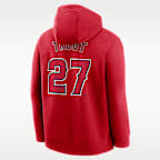 Mike Trout Los Angeles Angels Club Men's Nike MLB Pullover Hoodie