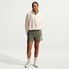 Nike Studio Fleece Medium Weight Crop top oversize con cremallera de 1/4 - Mujer