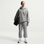 Sudadera con gorro sin cierre oversized para niña Nike Sportswear Studio Fleece