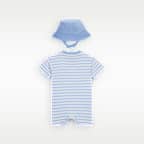 Nike Baby Short Sleeve Romper with Bucket Hat