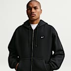 Pánská flísová mikina Nike Solo Swoosh s kapucí a zipem po celé délce