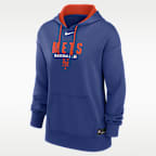 Sudadera con gorro sin cierre Nike Therma de la MLB para mujer New York Mets Authentic Collection