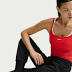 Nike プロ ウィメンズ Dri-FIT ミッドライズ フルレングス ウーブン パンツ