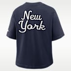 New York Giants Rewind Pocket Boxy Women's Nike NFL T-Shirt