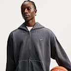 Nike Standard Issue Men's Brushed Heavyweight Full-Zip Basketball Hoodie