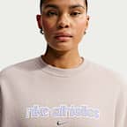 Nike Studio Fleece mittelschweres Material Oversize-Rundhalsshirt (Damen)