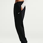 Damskie spodnie ze średnim stanem i mankietami Nike Studio Fleece Medium Weight