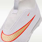 Tacos de futbol para pasto sintético (turf) de corte high para niños grandes Nike Jr. Mercurial Superfly 11 Academy