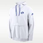 Chamarra Nike de la NFL de medio cierre con gorro para hombre Los Angeles Rams Alt Anorak