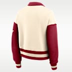 Alabama Legacy Women's Nike College Cropped Oversized 1/4-Zip Crew
