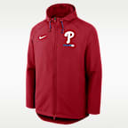 Philadelphia Phillies Authentic Collection Men's Nike Therma-FIT MLB Full-Zip Hooded Jacket