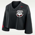Georgia Jersey Women's Nike Dri-FIT College Cropped Top