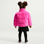 Nike Toddler Quilted Faux Fur Jacket