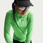 Μπλούζα Dri-FIT Nike Miler με φερμουάρ στο μισό μήκος για μεγάλα παιδιά