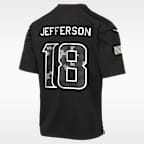 Jersey Nike de la NFL para niños talla grande Justin Jefferson Minnesota Vikings Salute to Service