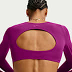 Nike Zenvy Women's Light-Support Padded Long-Sleeve Sports Bra