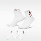 Nike Everyday Elevated 踝襪 (3 雙)