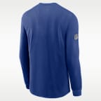 New York Giants Team Issue Men's Nike Dri-FIT NFL Long-Sleeve T-Shirt