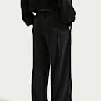 Pants de tiro medio y pierna amplia para mujer Nike Studio Fleece Medium-Weight Plush