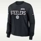 Pittsburgh Steelers Salute to Service Sideline Women's Nike Dri-FIT NFL Long-Sleeve T-Shirt