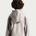 Sudadera con gorro de cierre completo acondicionada para el invierno para niños talla grande Nike Club Fleece